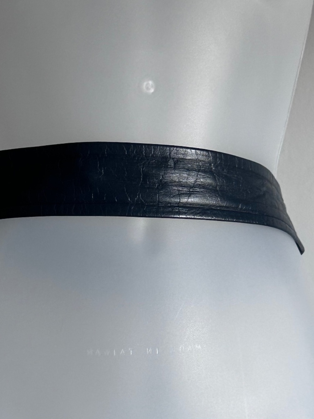 Navy blue leather belt